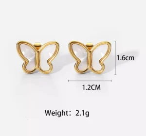 white baterfly earring white baterfly earring