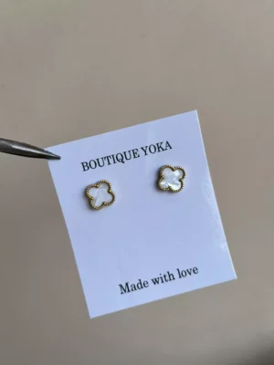 van cleef earrings in white van cleef earrings in white