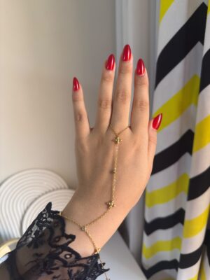 Gold hand chain