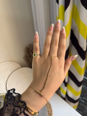 Gold hand chain